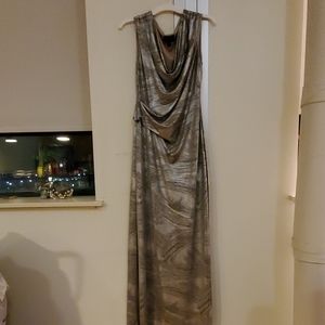 Full length dress, slit on left side